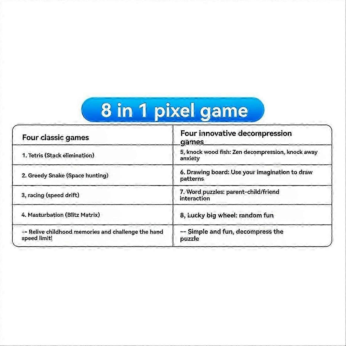 DIY Pixel Game Kit+Voice Pixel Game Console Electronics DIY Kit B
