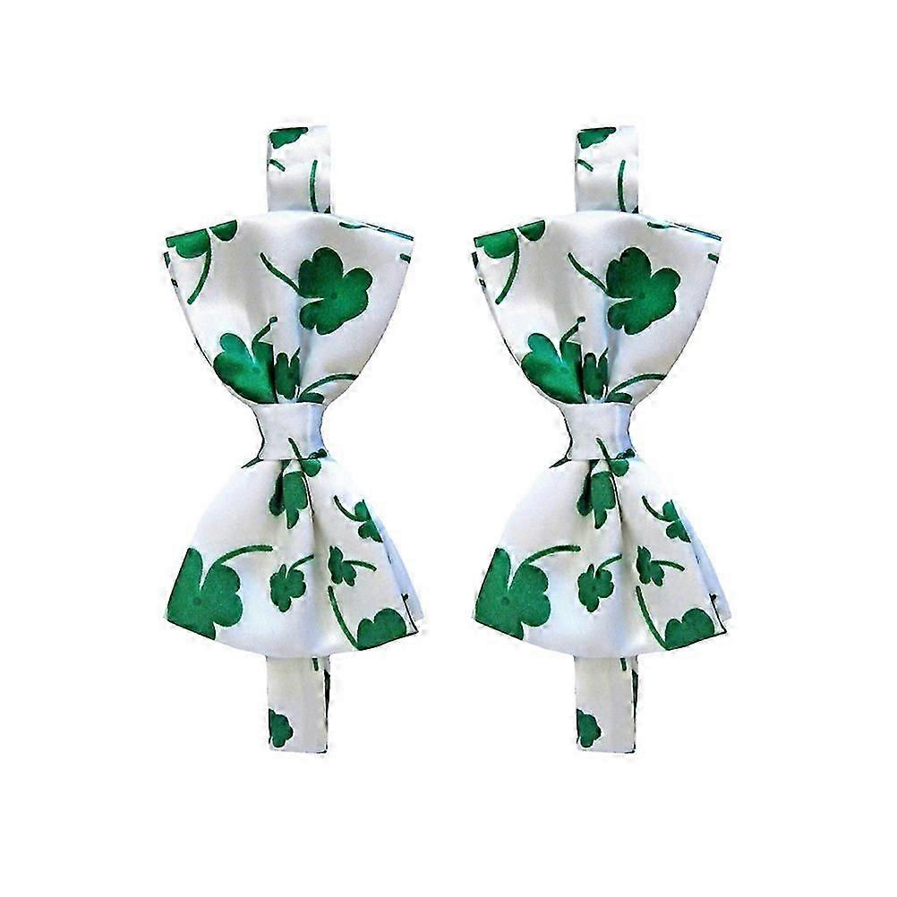 Clover Bow Tie,2 Pcs for Patrick Party Decoration