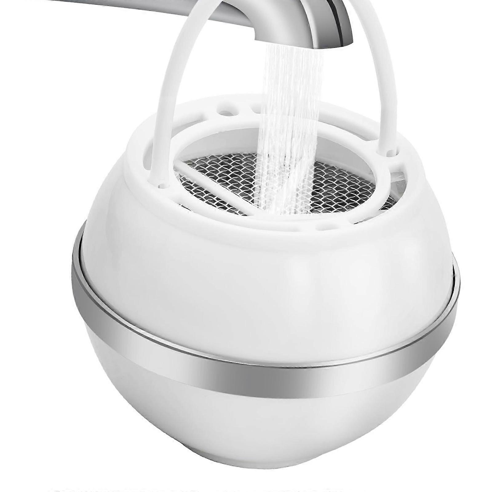 Hanging Bath Filter Simple To Attach For Basic Use ABS Construction Hair Strainer  White