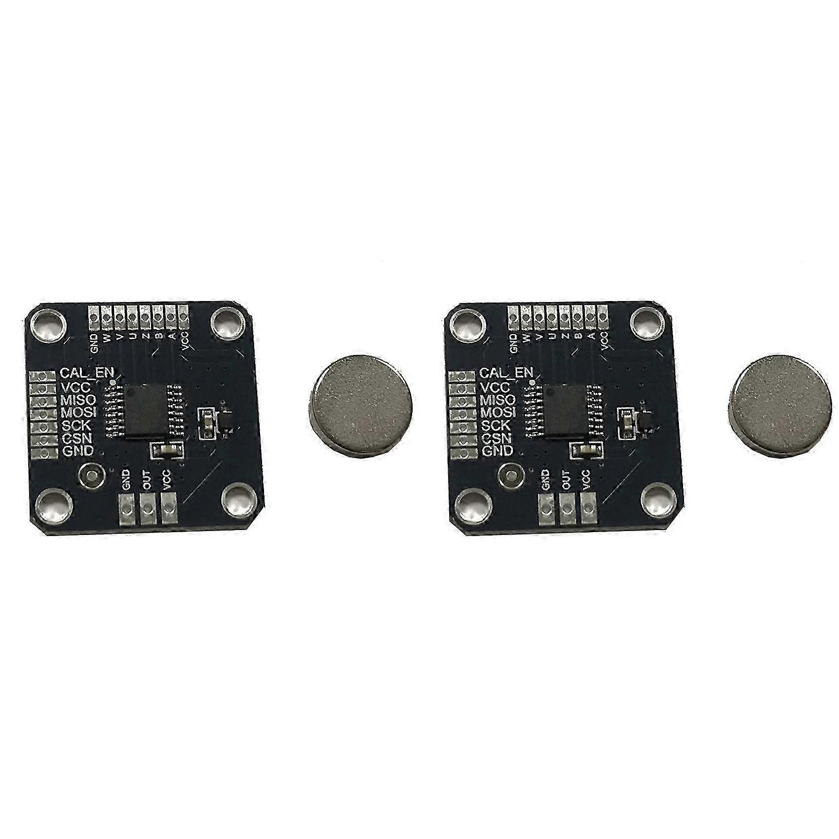 2X MT6835 Magnetic Encoder Module 21-Bit High Precision PWM/SPI Interface compatible with Brushless Motor Replace compatible with AS5048 B