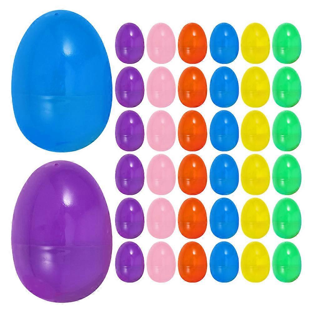 Plastic Fillable Easter Eggs for Party Decor 60Pcs Assorted Colors