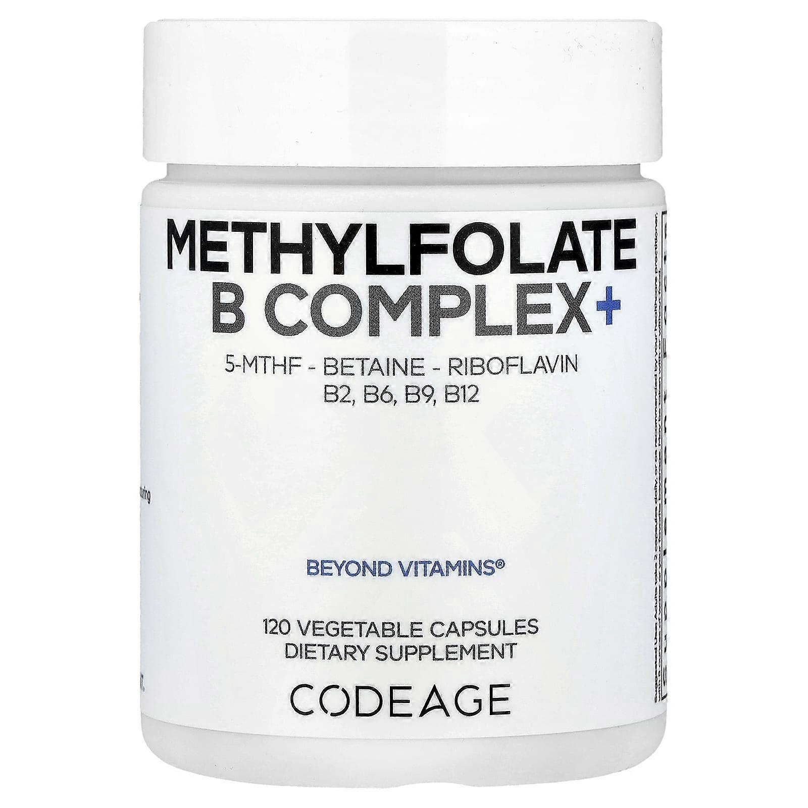 Codeage, Methylfolate B Complex+, 120 Vegetable Capsules