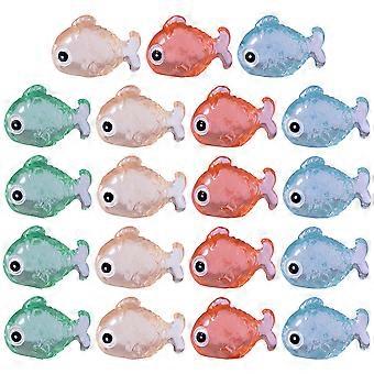 Ensemble de 20 statues de poissons décoratives en résine pour aquarium