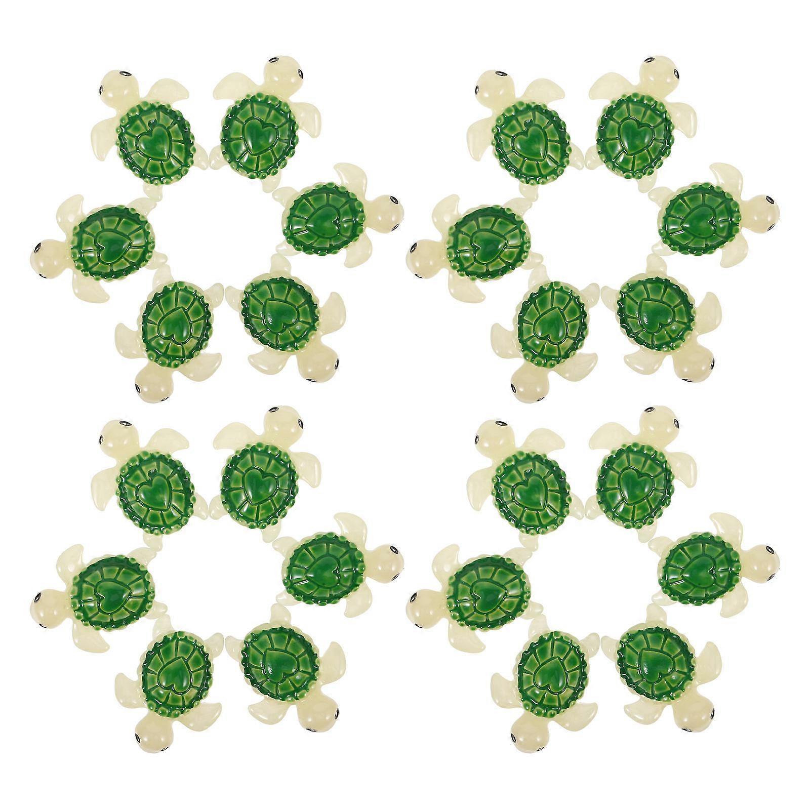 24Pcs Multi-function Tortoise Figures Landscaping Miniature Tortoises Desktop Mini Figures