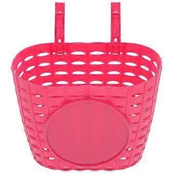 1pc Kunststoff-Kinderkorb Abnehmbarer Fahrradaufbewahrungskorb für Kinderfahrrad (Rosa)