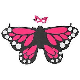 1 juego de alas de mariposa para niños con máscara, accesorios de disfraz de hada para fiestas de Halloween de niñas, decoraciones de cumpleaños para celebraciones del Festival de Primavera.