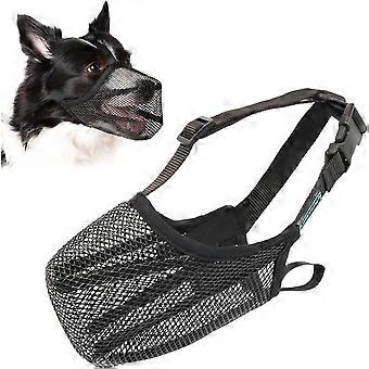 Hundemaulkorb. Weicher Netzmaulkorb für kleine, mittlere und große Hunde. Atmungsaktiver Maulschutz mit verstellbarem Riemen und Schnalle zum Fressen und Lecken.