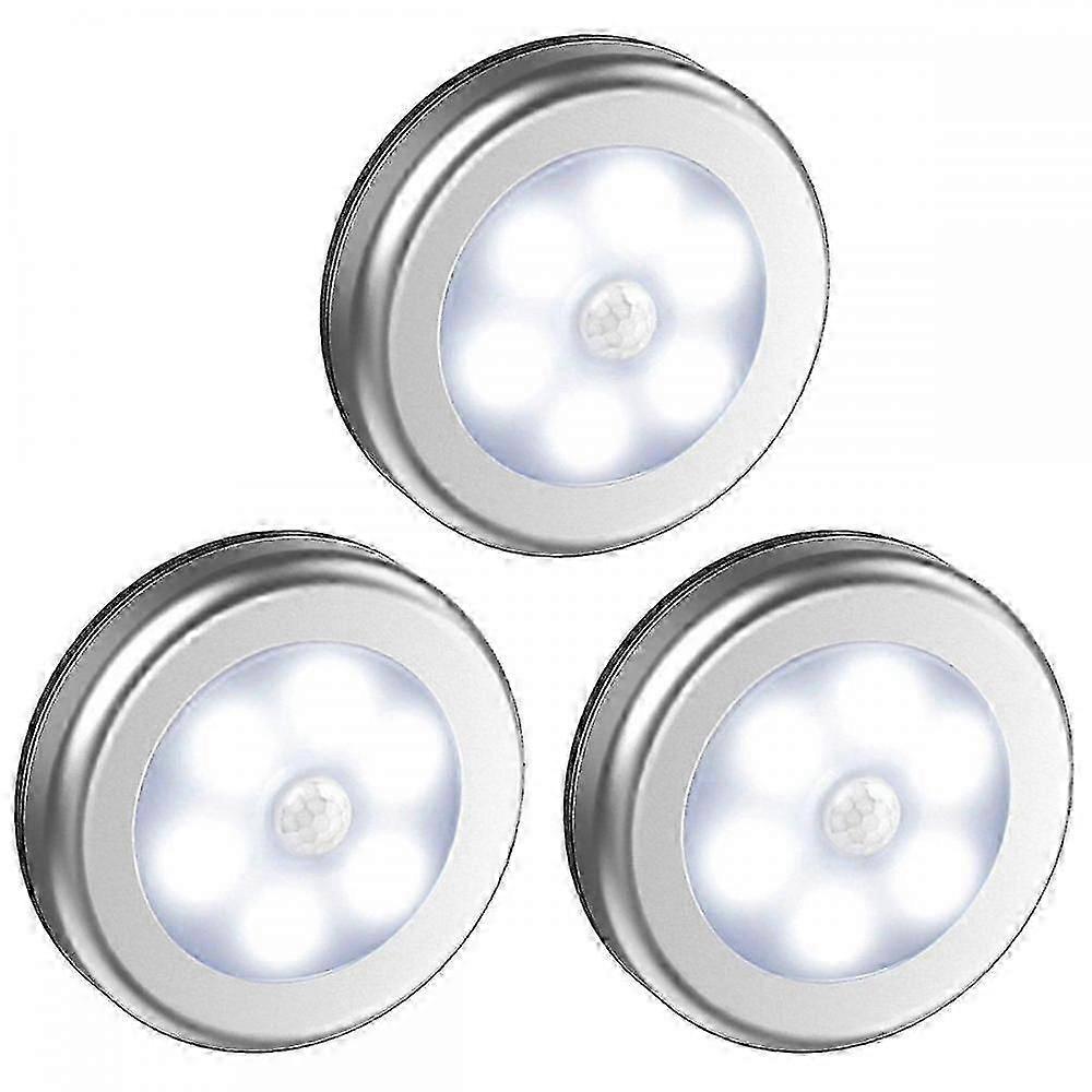 3 Pack Motion Sensor Light, Cordless Battery-powered Light, Automatic Night Light With 3m Adhesive Pads