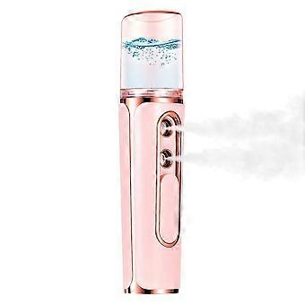 Draagbare Nano Facial Mister, Handige Cool Mist Sprayer, USB Oplaadbaar (Roze)