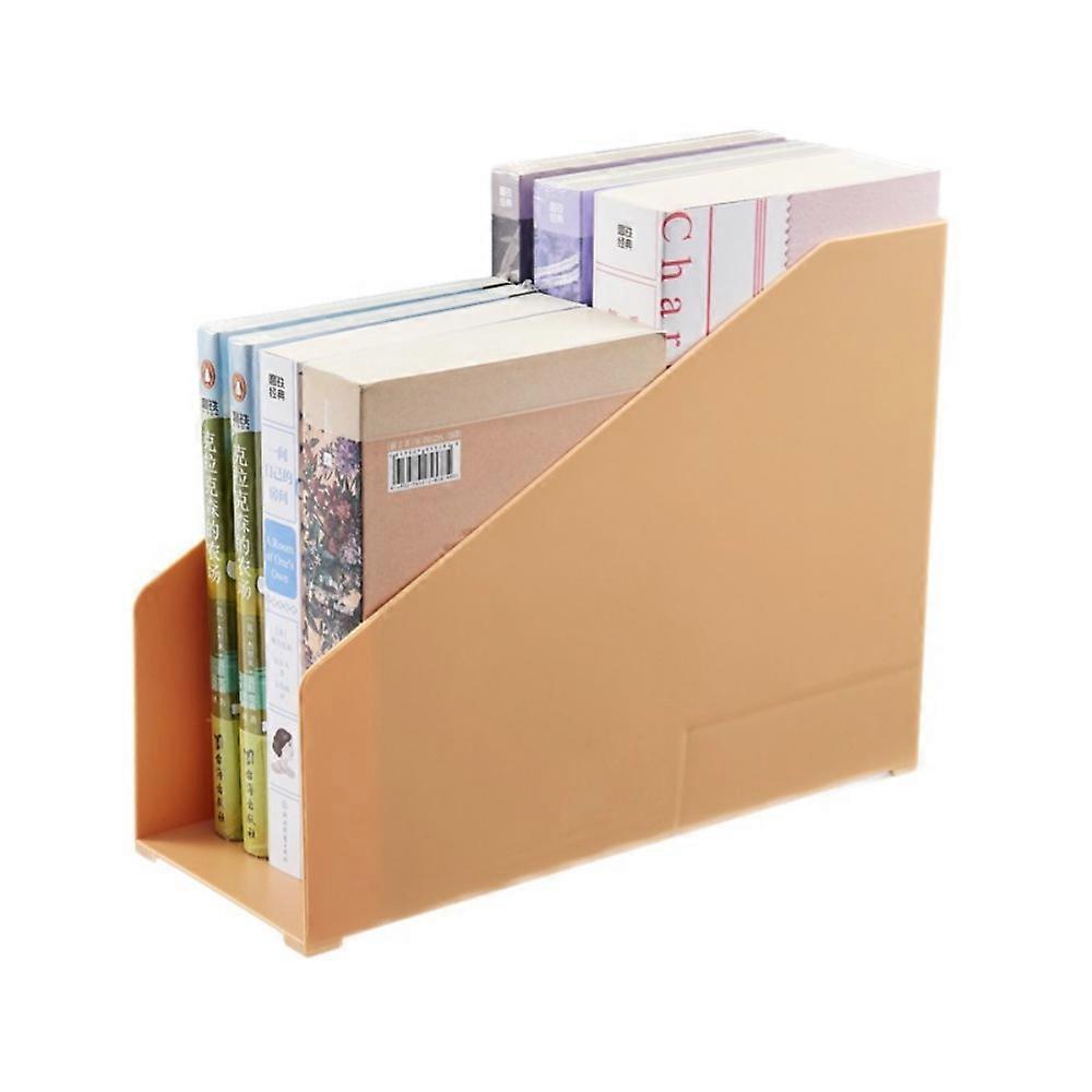 Simple Plastic Bookends Double Layer Solid colour File Storage Shelf Large Capacity Book Stand Student Supplies