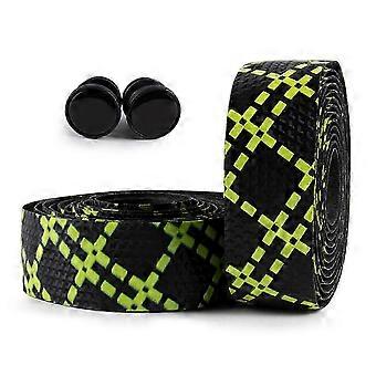 2Pcs Cinta de manillar para bicicletas de carretera Antideslizante Amortiguadores Ciclismo Envoltura de manillar Blanco persona roja