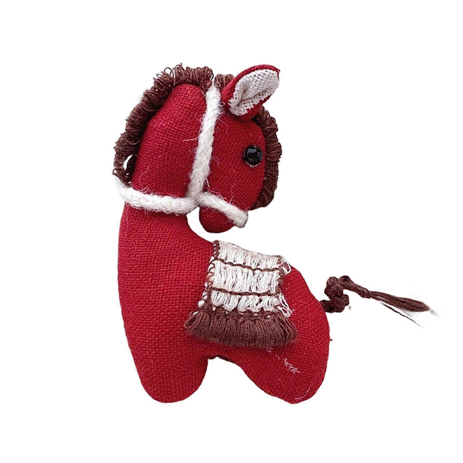 Handcrafted Mini Stuffed Horse Doll - Keychain Backpack Charm