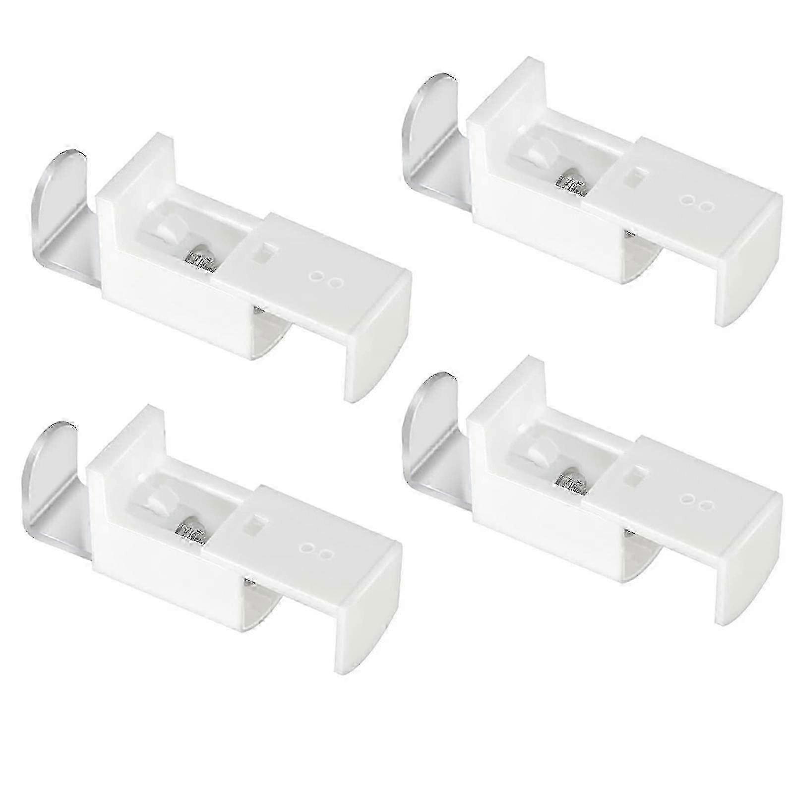 4-Pack 20mm Adjustable Roller Blind Brackets, Easy Install Clamp Support for Blinds
