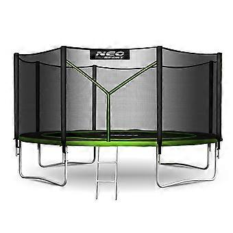 Garden trampoline 13ft/404cm with outdoor net and ladder Neo-Sport