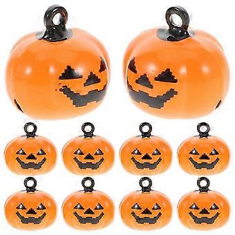 Copper Pet Bells Pumpkin Shape Pendant Compatible with Pets 20Pcs Pumpkin Design Pet Bells