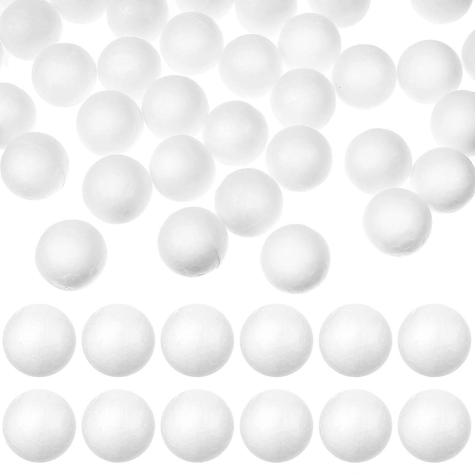 200pcs Wedding Decoration Modeling Craft Solid Polystyrene Balls Round Spheres DIY Stuff White (Solid 2cm)