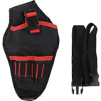 Tool Bag for Electric Drill, Tool Holster Holster with Adjustable Tool Belt with Space for Accessories and Open Loops