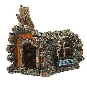 Aquarium Cave Simulation Tree House for Fish Hideaway 3Pcs Pack