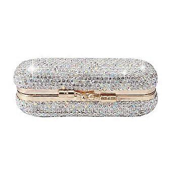 Luxury Lipstick Case with Mirror - Elegant Diamond Design Travel Organizer for Purse