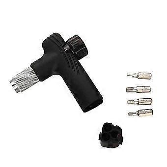 Llave dinamométrica ajustable para bicicleta (4/5/6 Nm), kit de mantenimiento portátil en T, color negro