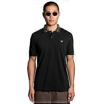 Polo de golf classique à col tartan pour homme Lyle & Scott