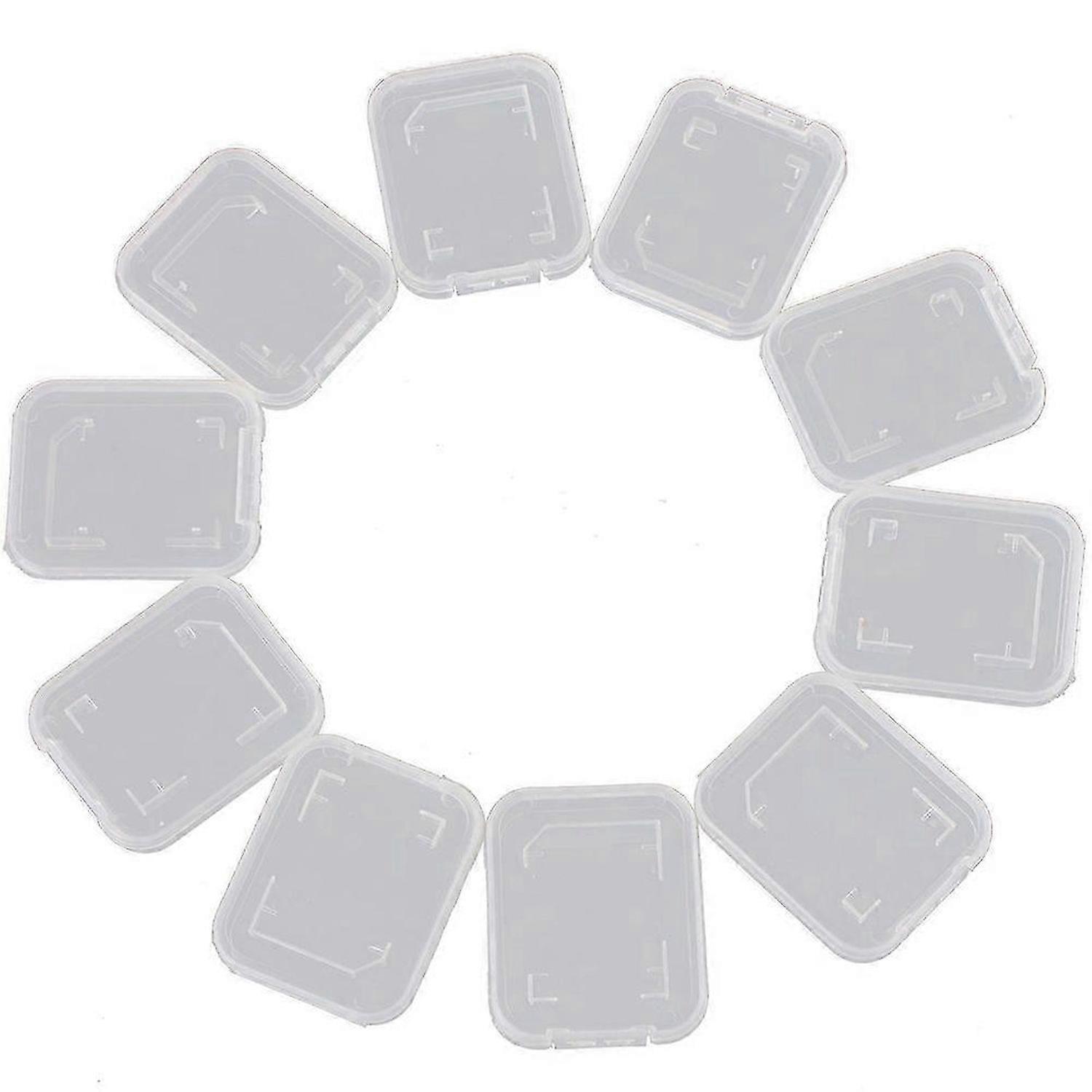 10Pcs/Set SD SDHC Memory Card Transparent Storage Box Protective Case Holder