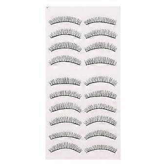 Long Black Eyelashes Fake Eyelashes for Makeup Use 20Pairs Plastic Handmade
