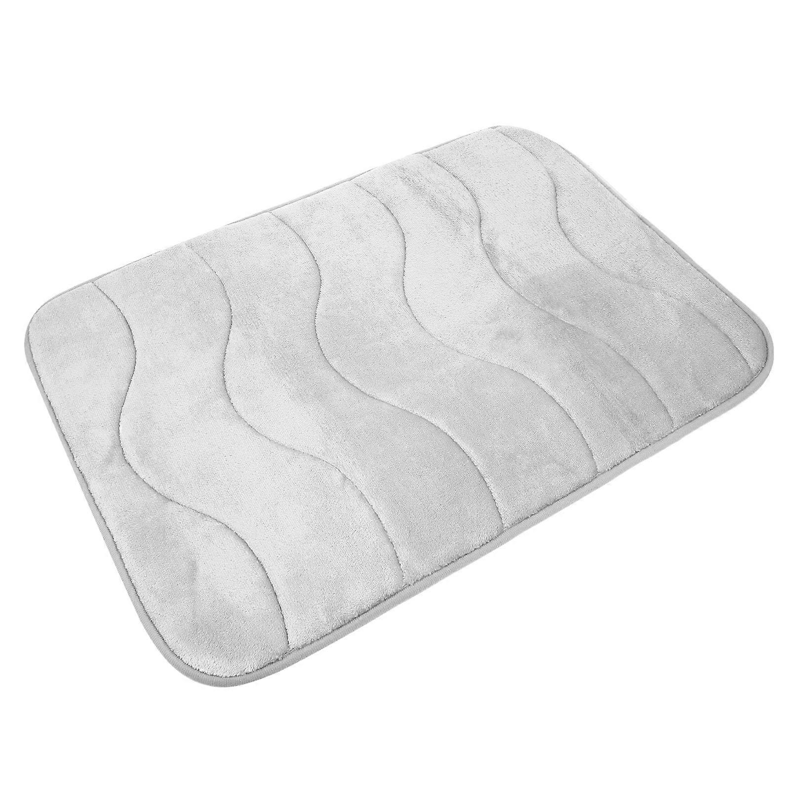 Grey Small Bath Mat for Absorbent Function 4Pcs Set for Bathroom