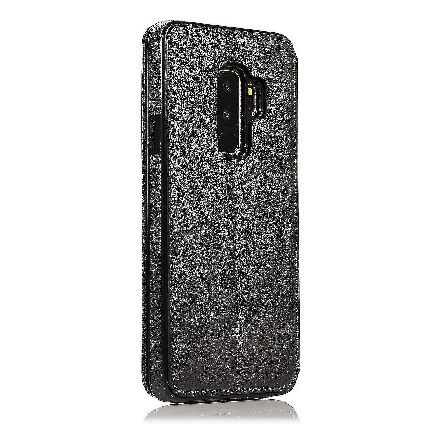 Pu Leather Case Folio compatible with Samsung S9 Plus, Business Style, Wallet Function, Fall Protection, Stand Function