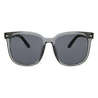 Lunettes de soleil Ray-Ban RB4401D Asian Fit Polarized 659981, monture complète, gris foncé transparent, unisexe, style Wayfarer, protection UV3, polarisées, originales