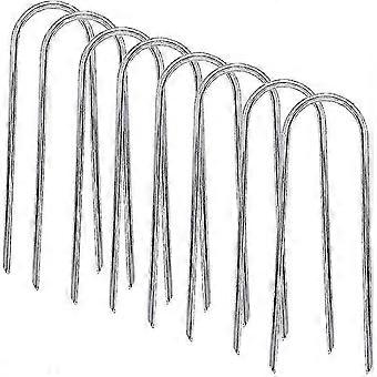 Heavy Duty U Type Trampoline Wind Stakes Galvanized Steel Ground Anchor with Sharp Ends, 0.24in Diameter