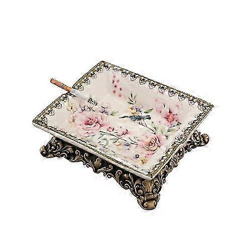 Hand-Painted Ceramic Cigar Ashtray