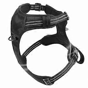 No Pull Small Combination Dog Harness, Reflective Chest Harness for Outdoor Walking, M