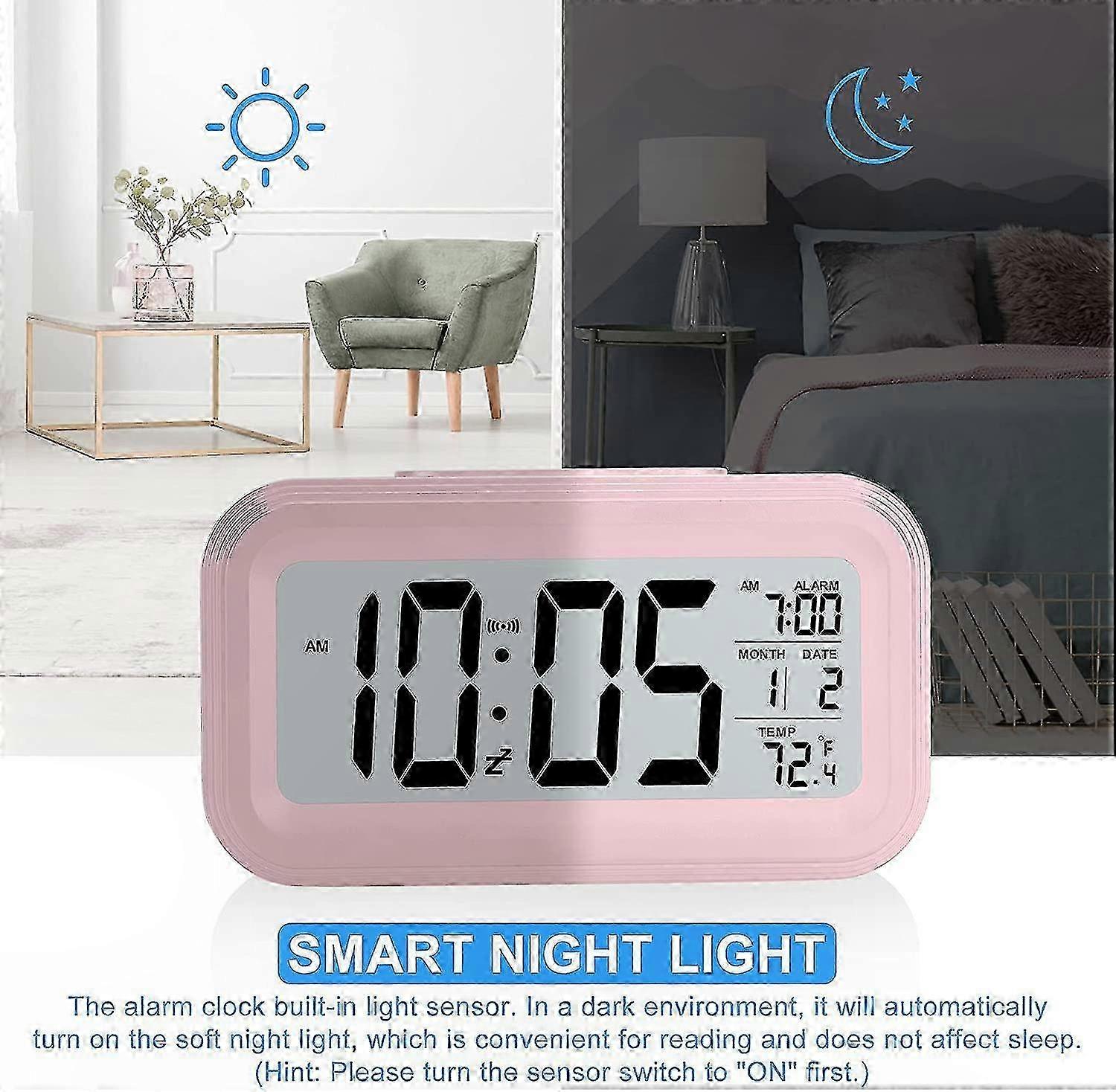 Digital Alarm Clock with Snooze & Temp