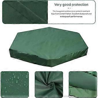 Hexagonal sandbox cover, sandbox tarp, Oxford fabric with drawstring, dustproof and waterproof protective cover, 140x110x20cm