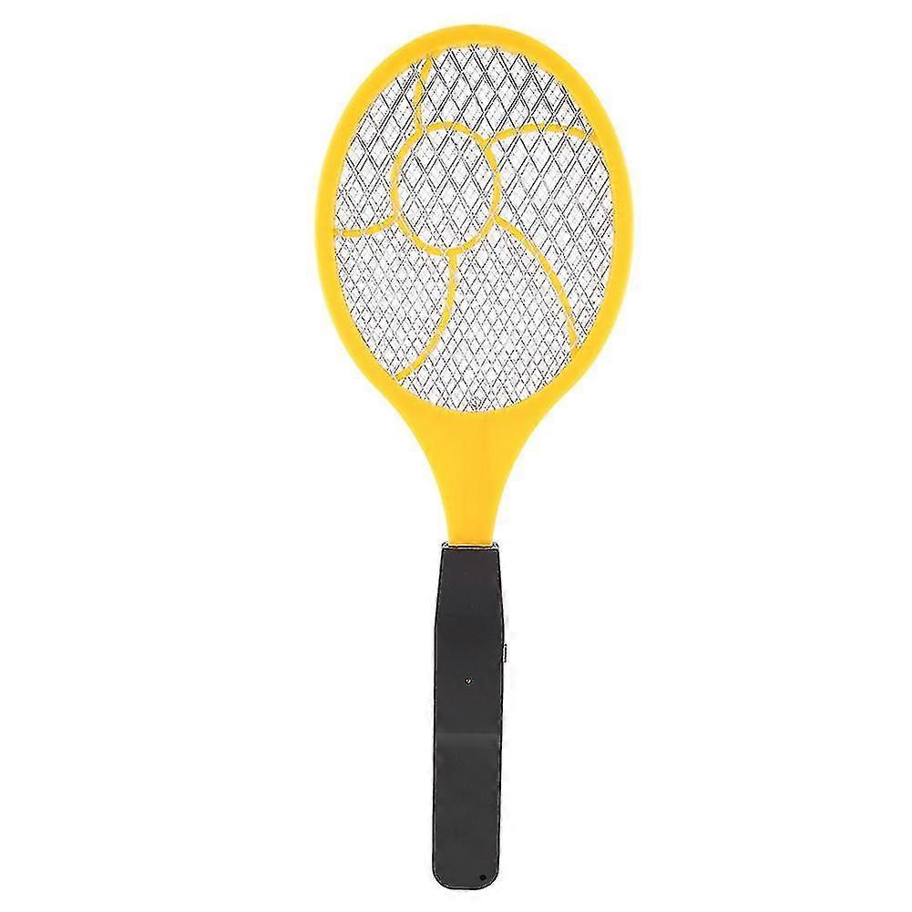 Three layer Electric Fly Mosquito Swatter Bug Zapper Racket Insects Killer (Yellow)
