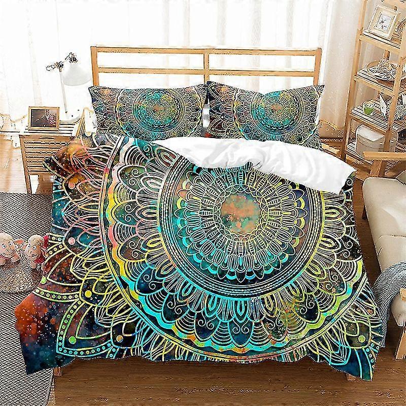 Polyester Datura Flower Duvet Set