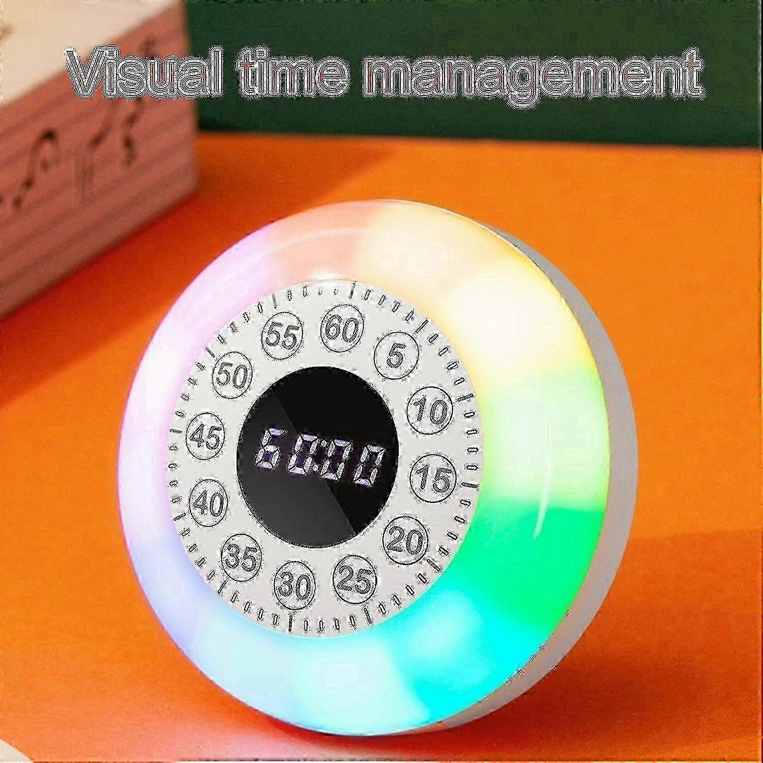Rechargeable RGB Visual Timer, 60-Minute Countdown Clock compatible with Kids/Adults, Time Management Tool