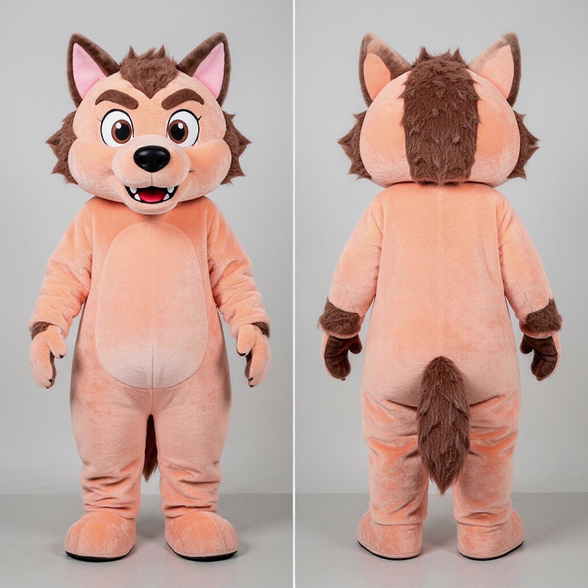 MASTICOT Peach Oversized Werewolf Mascot