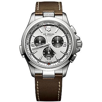 Victorinox Night Vision Quartz Analog Man Watch with Cowhide Bracelet V241729