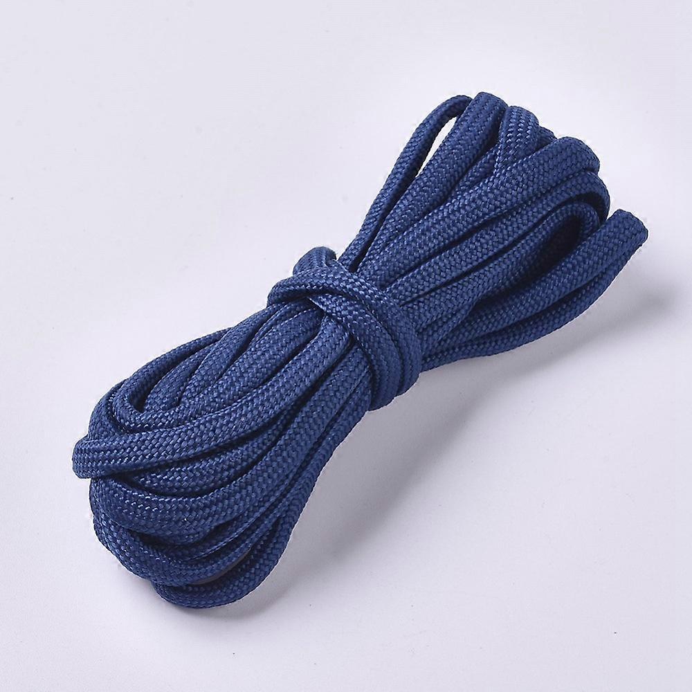 2bundles 7 Strand Core Polyester Cords Rope Solid color Marine Blue 4mm 3m/bundle