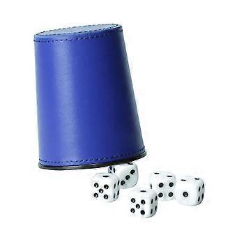 Premium PU Leather Dice Cup with Felt Lining for Craps Yahtzee