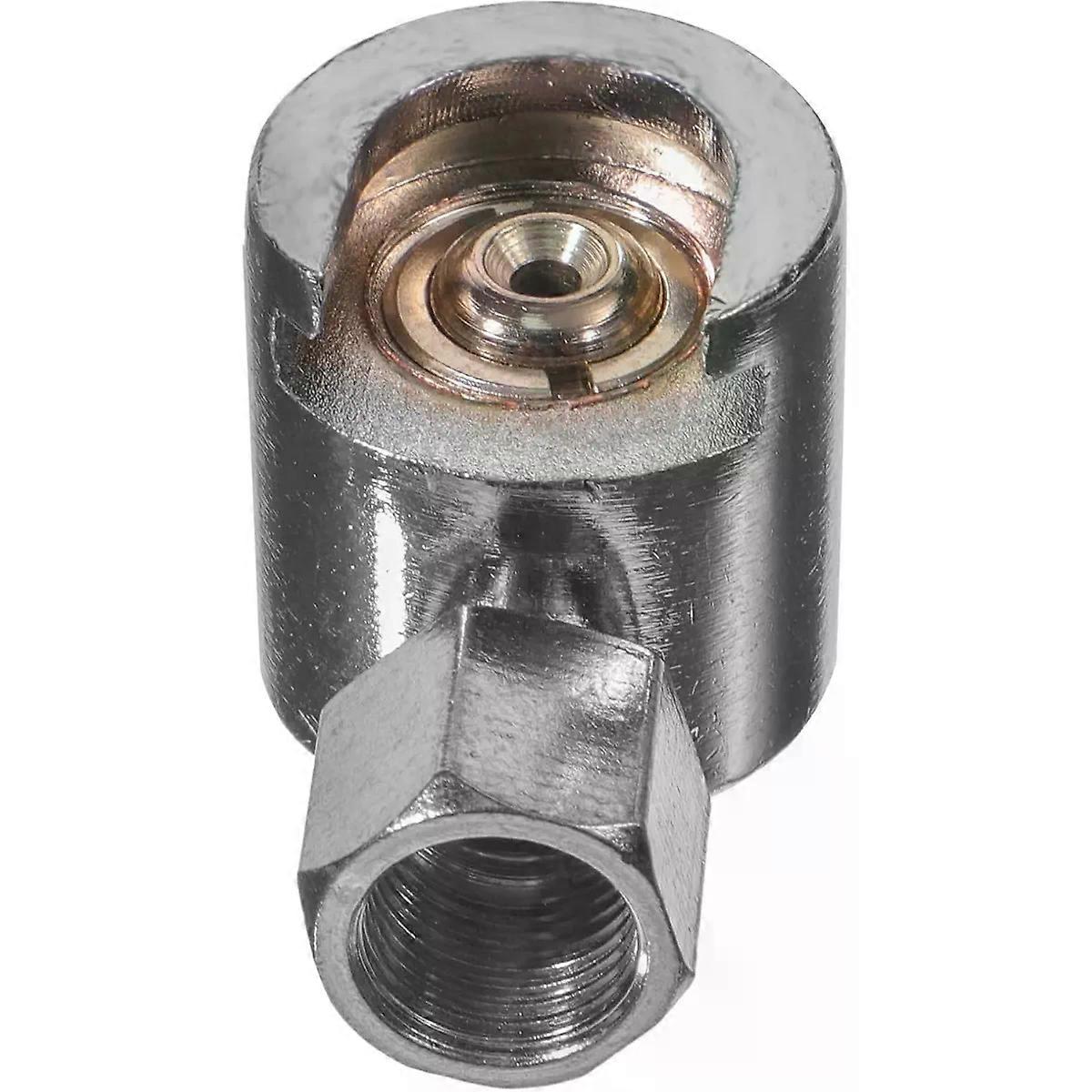 Head Replacement Fitting Iron Zinc Alloy Grease Coupler Set Silver