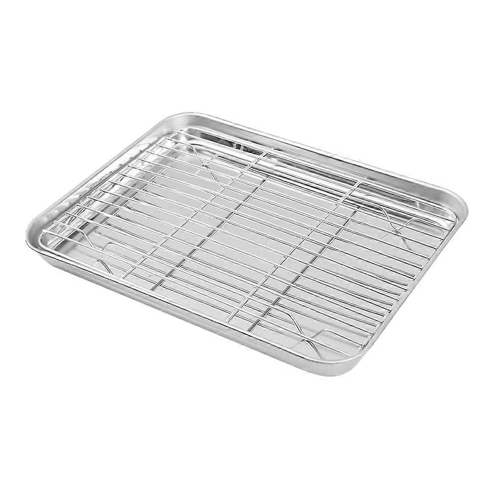 Cooling Rack Stainless Steel Baking Sheet for Baking 2Sets Kitchen Use