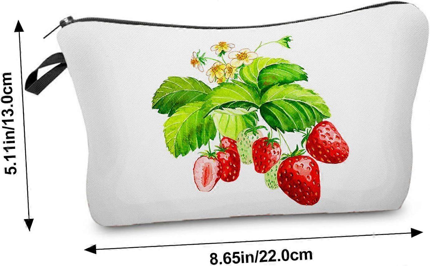 Bag Small Strawberry Printed White Travel Polyester