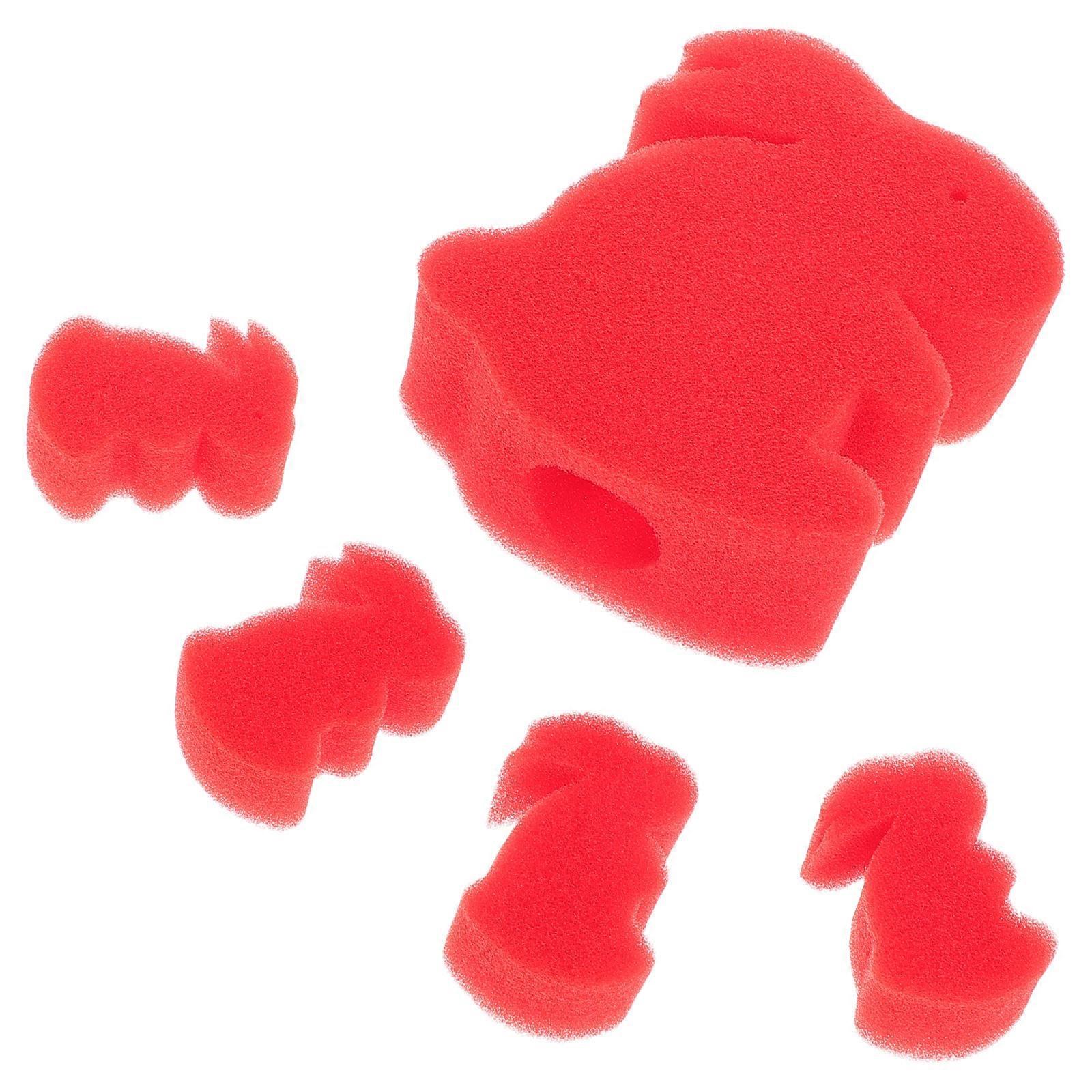 Magic Tricks Red Bunny Sponge Prop for Close Up Performance with 4Sets