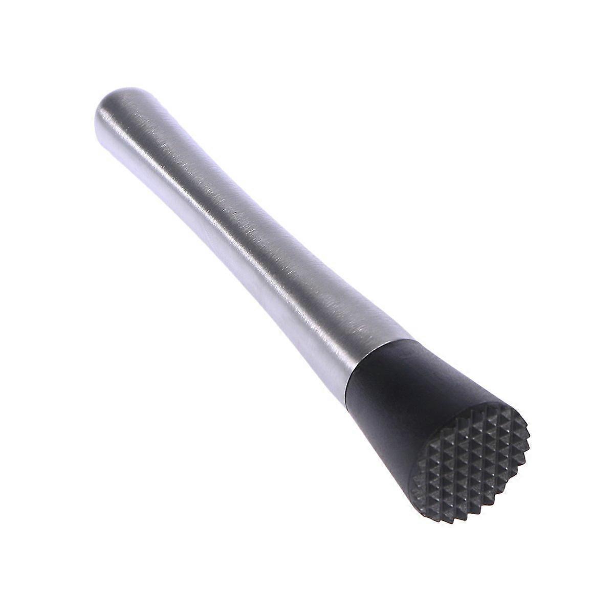 Long Handle Stainless Muddler Grooved Head