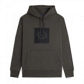 Fred Perry Mens Box Logo Pullover Hoodie