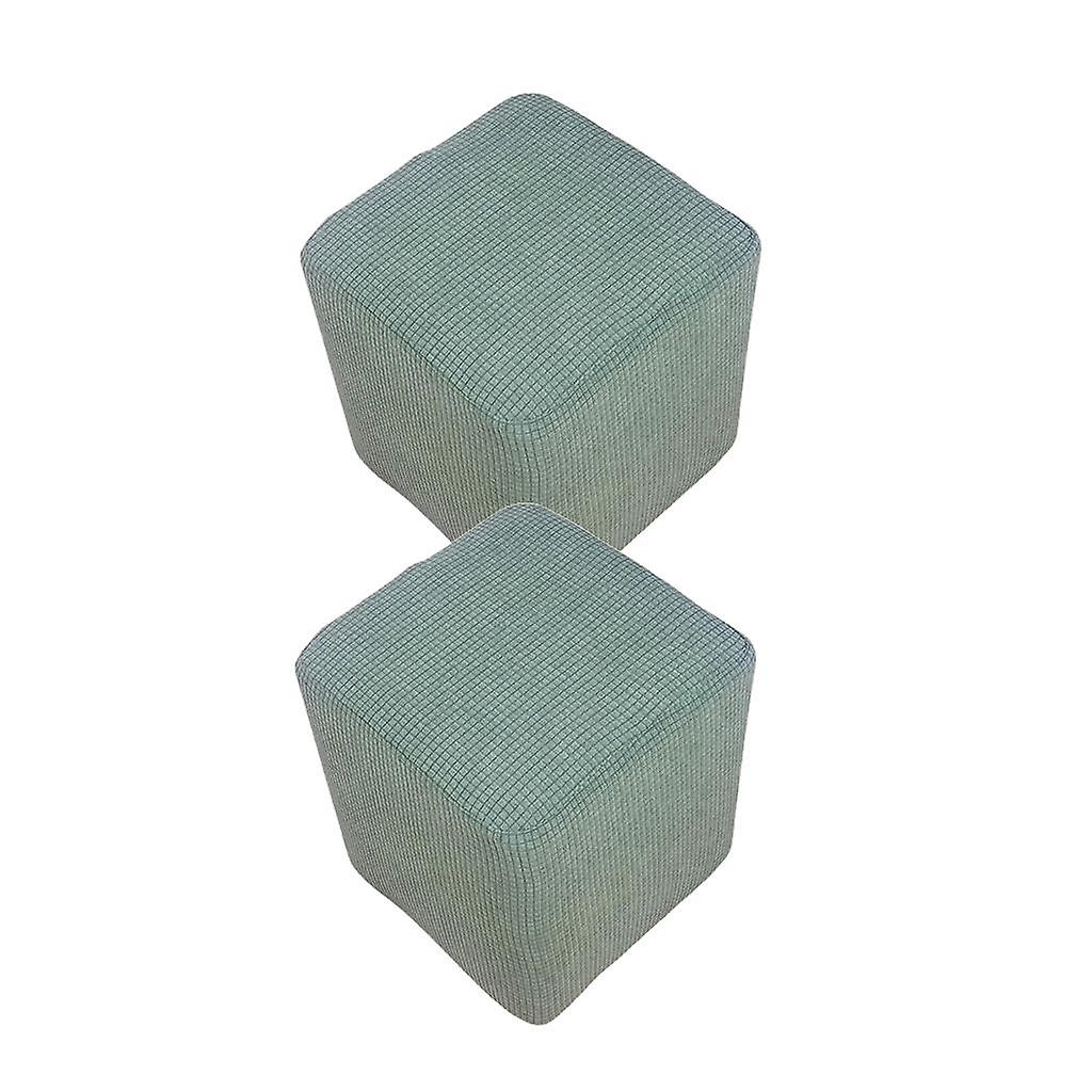 2xCapa de Almofada de Pés Puff Retangular Retângulo Verde