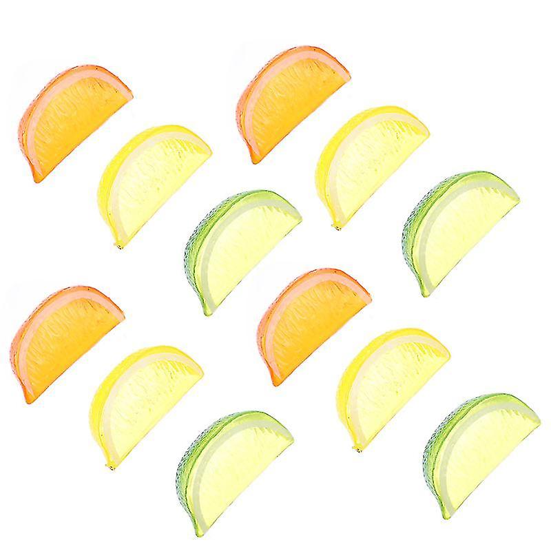 5X2.5x2.1cm Colorful Retail Display Props & Models 12pcs Simulation Lemon Blocks Photography Props P